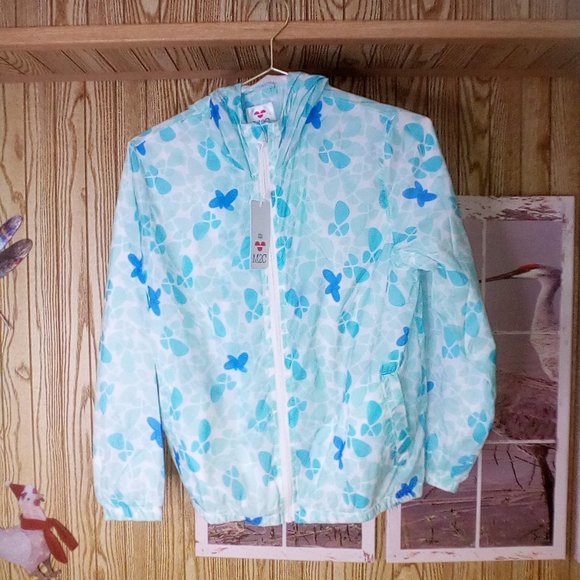 M2C Girls Boys Hooded Lightweight Printed Windbreaker Jacket - Picture 2 of 6